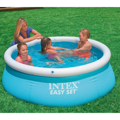 Intex 6' x 20" Easy Set Inflatable Outdoor Swimming Pool & Filter Pump, (2 Pack)