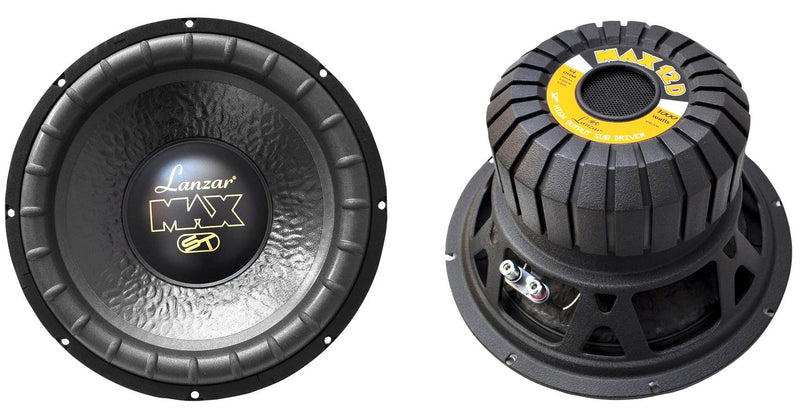2) LANZAR MAX12D 12" 2000W Car Audio Subwoofers Subs Power Woofers DVC 4 Ohm - VMInnovations