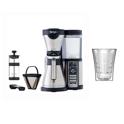 Ninja Auto-IQ Coffee Maker Brewer Bar w/ Stainless Steel Carafe + Thermal Cup