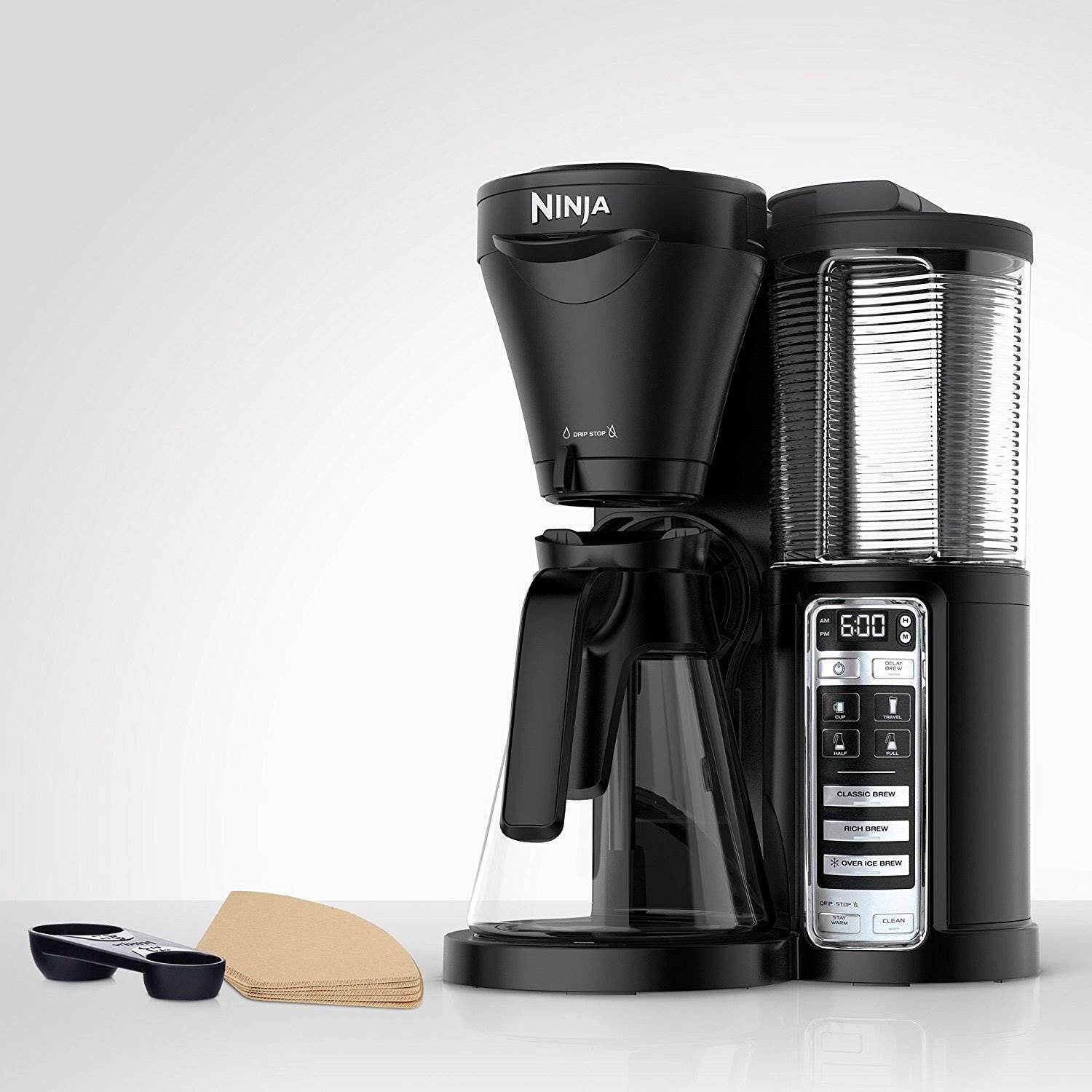 Ninja CF020 Auto-IQ 1-Touch Coffee Pot Brewer & Ninja Coffee 100-Recipe Cookbook