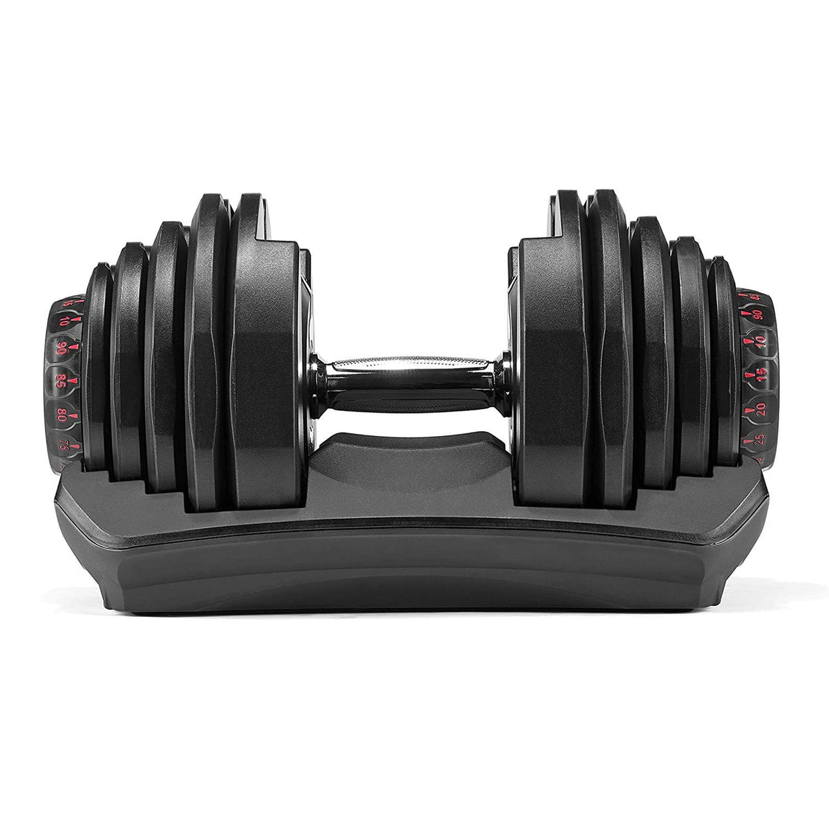 HolaHatha 10 TO 90 Pound Adjustable Dumbbell Home Gym Equipment (2 Pack)