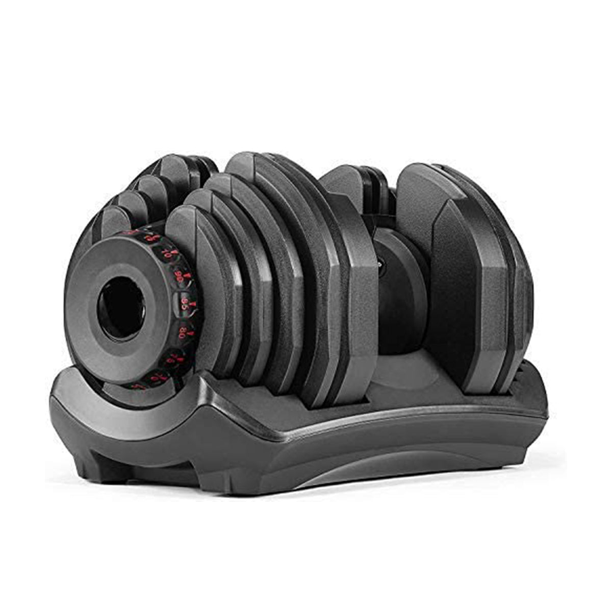 HolaHatha 10 TO 90 Pound Adjustable Dumbbell Home Gym Workout Equipment, Single