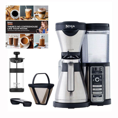 Ninja Auto-iQ Coffee Bar w/ Stainless Steel Thermal Carafe & 100-Recipe Cookbook