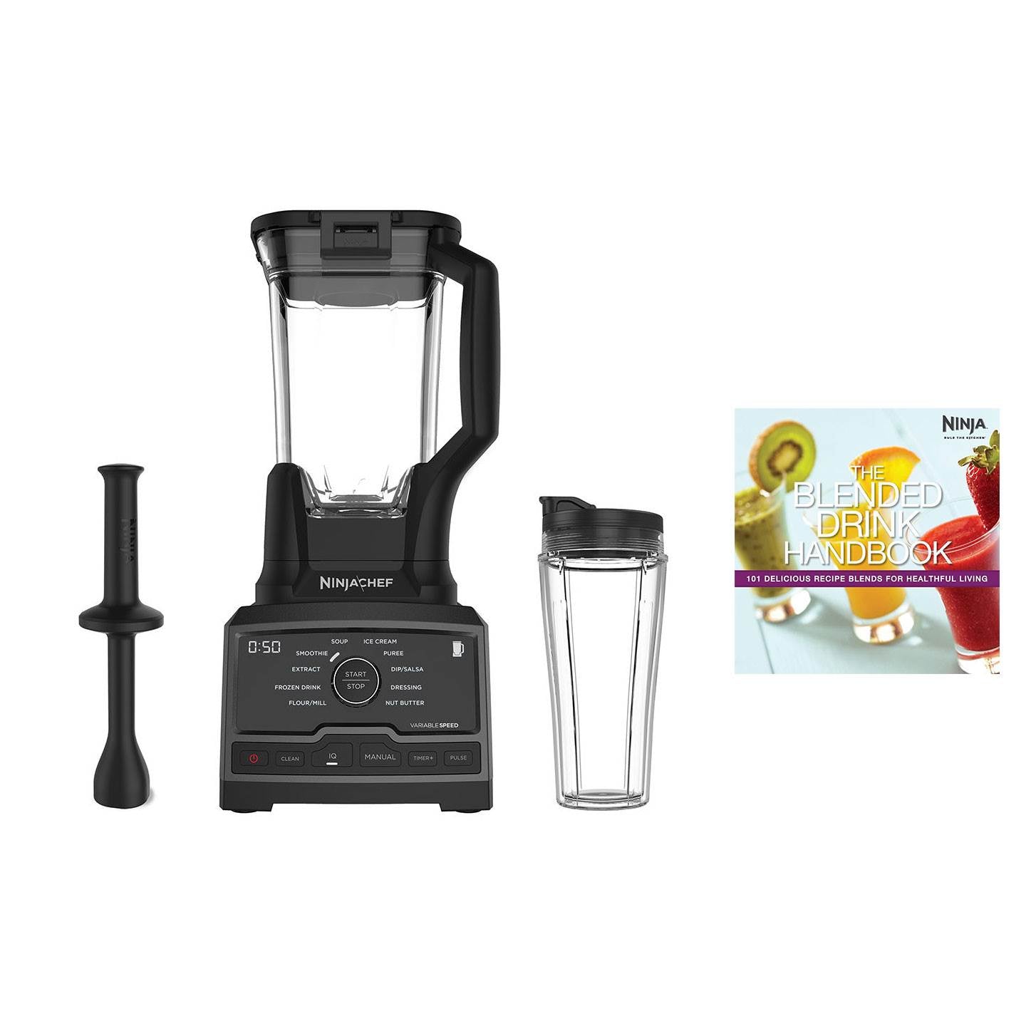 Ninja Chef 1500W High Speed Blender Mixer Processor w/ 101 Healthy Recipe Guide