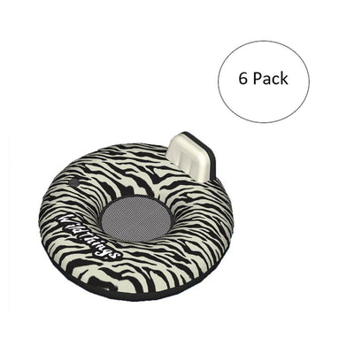 Swimline Inflatable Swimming Pool Wild Thing Zebra Print Float Toy Raft (6 Pack)