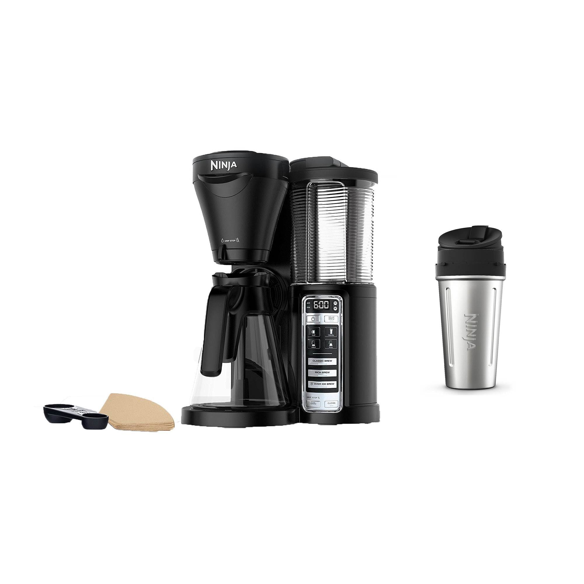 Ninja Auto-iQ Coffee Brewer w/ Flavor Extraction Technology + Stainless Thermos