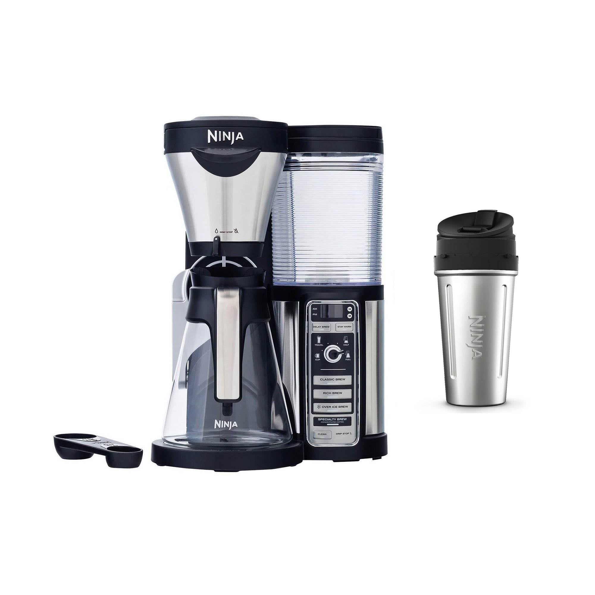 Ninja Coffee Bar Auto-IQ Intelligence Brew Maker w/ Glass Carafe & Stainless Cup