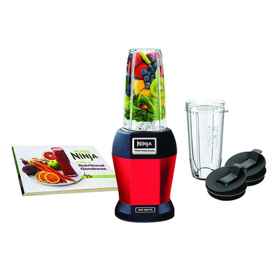 Nutri Ninja BL456 900W Professional Smoothie Blender w/ Cups, Red & 100 Recipes
