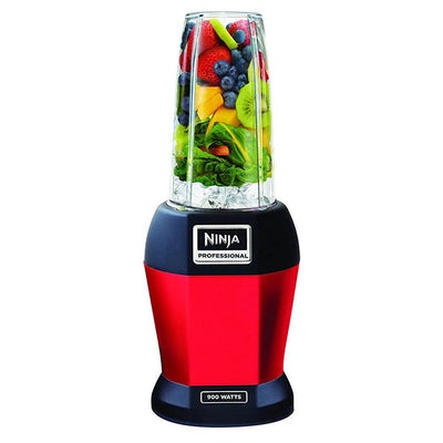 Nutri Ninja BL456 900W Professional Smoothie Blender w/ Cups, Red & 100 Recipes