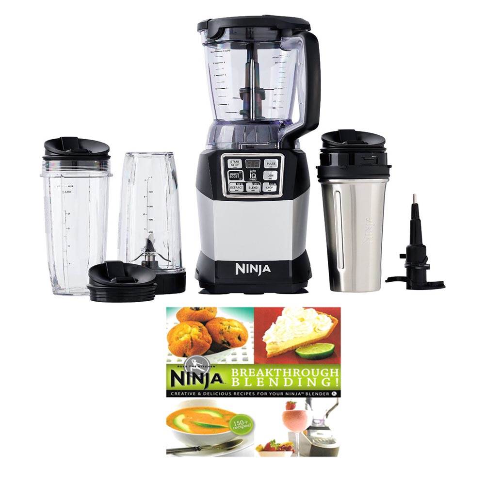 Ninja Auto-IQ Nutri Ninja 40 Oz Smooth Boost Blender System with Cookbook