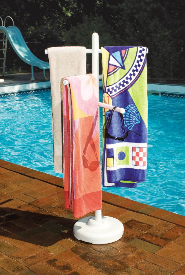 Hydrotools Indoor Outdoor Swimming Pool Spa Weighted Poolside Towel Rack(6 Pack) - VMInnovations