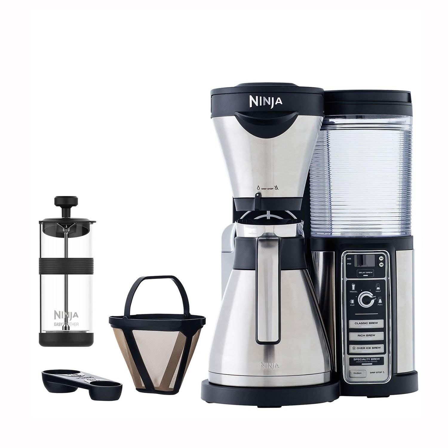 Ninja Coffee Bar Brewer with Carafe and Raising the Coffee Bar Recipe Book Guide