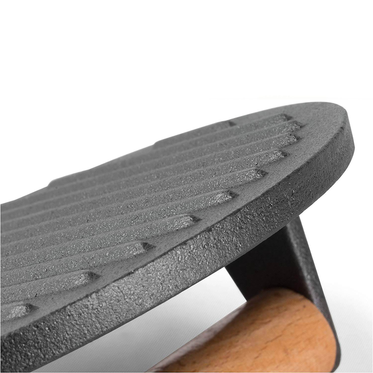 Commercial Chef 7" Pre Seasoned Cast Iron Press w/ Easy Grip Handle (Open Box) - VMInnovations