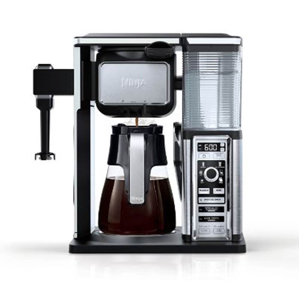 Ninja Coffee Bar Brewer Glass Carafe System & Frother & Push Button Bean Grinder