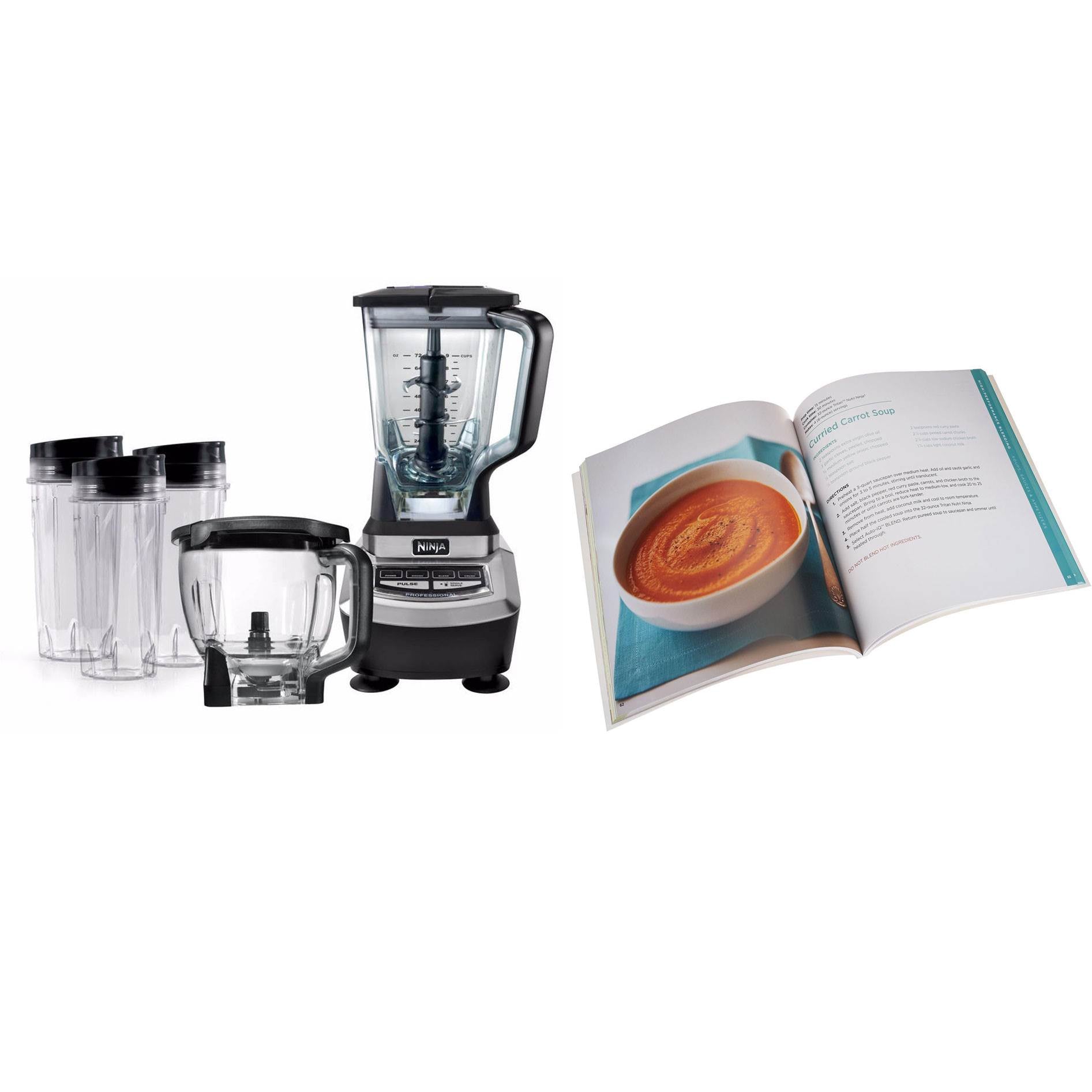 Ninja Ultra Kitchen 1200W Pro Performance Power Blender System & 100 Recipe Book