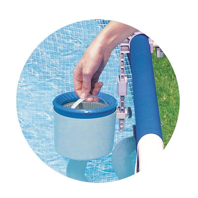 Pool Blaster Battery Powered Leaf Vacuum and Intex Wall Mount Automatic Skimmer - VMInnovations
