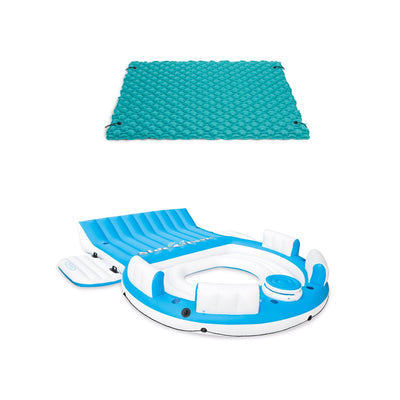 Intex Giant Inflatable Platform Mat Float & Intex Relaxation Island Float Raft