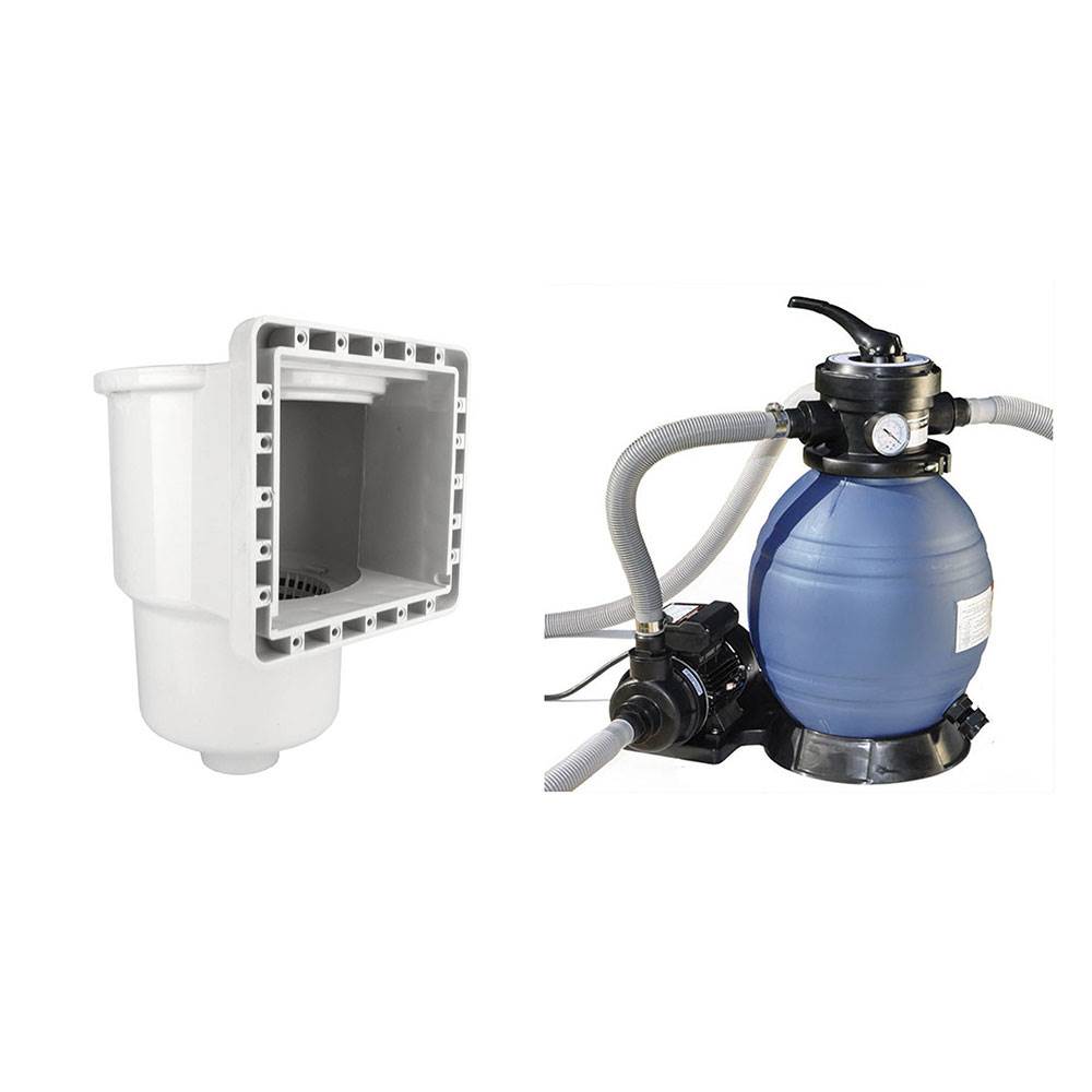 Hydrotools Standard ABS Thru Wall Pool Skimmer & Swimline 12 Inch Sand Filter