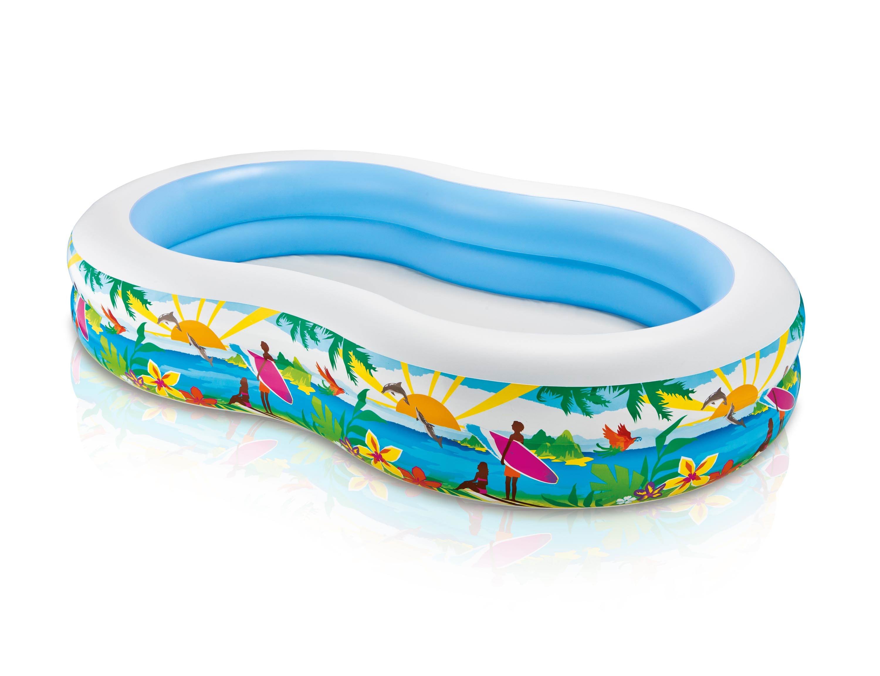 Intex 103" x 36" x 18" Swim Center Paradise Seaside Kiddie Pool & Pumps (2 Pack)