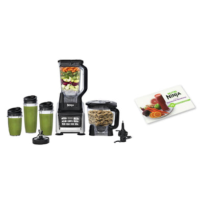 Nutri Ninja 1500W Professional Blender System with Auto-iQ & Goodness Cook Book