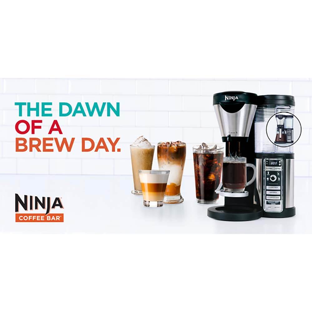 Ninja Coffee Bar Machine Maker with 43 Oz Glass Carafe & 100-Recipe Cook Book