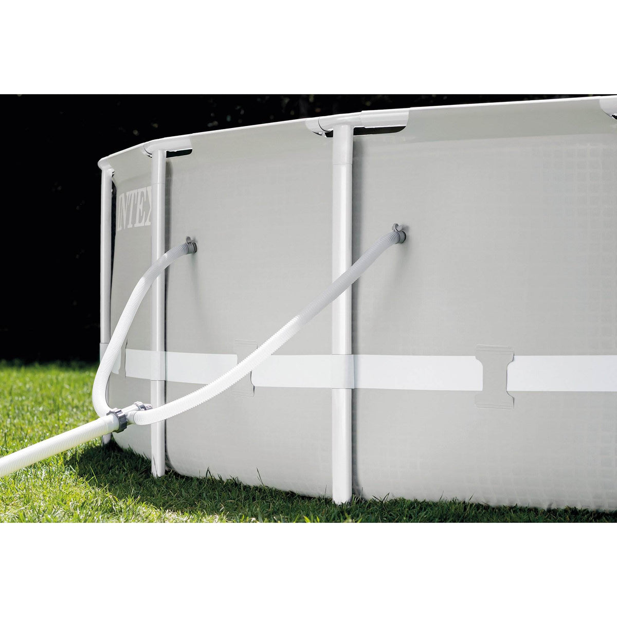 Intex 20ft x 52in Prism Frame Above Ground Swimming Pool w/ Pump & Chlorine Tabs
