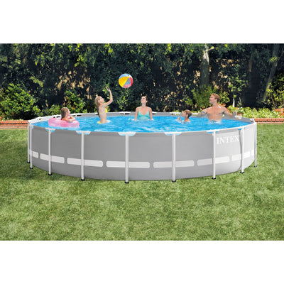 Intex 20ft x 52in Prism Frame Above Ground Swimming Pool w/ Pump & Chlorine Tabs
