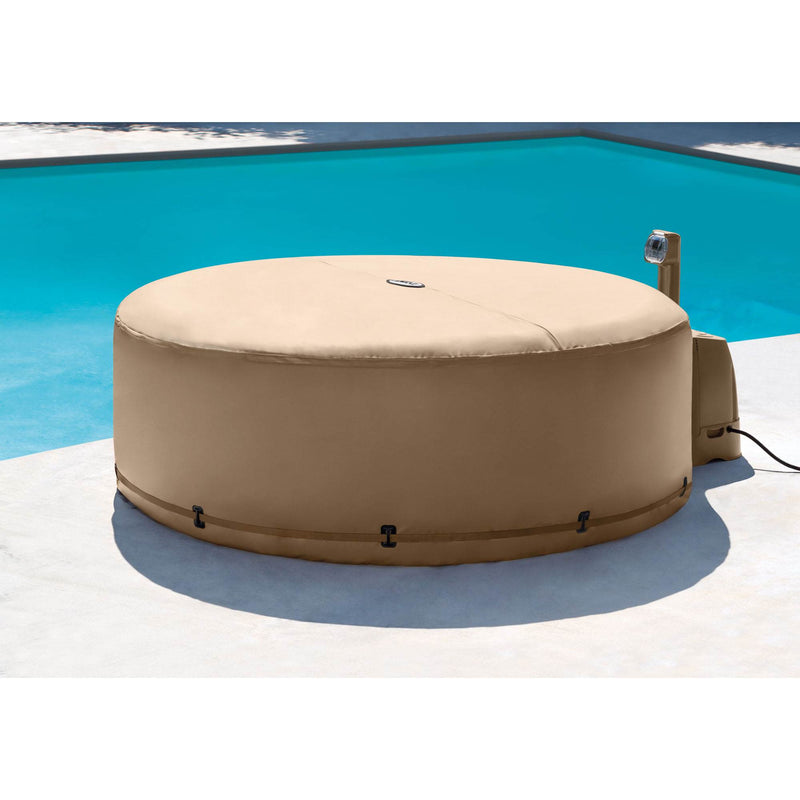 Intex 4 Person Round PureSpa Spa Hot Tub Replacement Cover, COVER ONLY(Open Box)