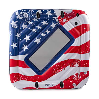 Intex Inflatable American Flag 2 Person Pool w/ AC Electric Air Pump