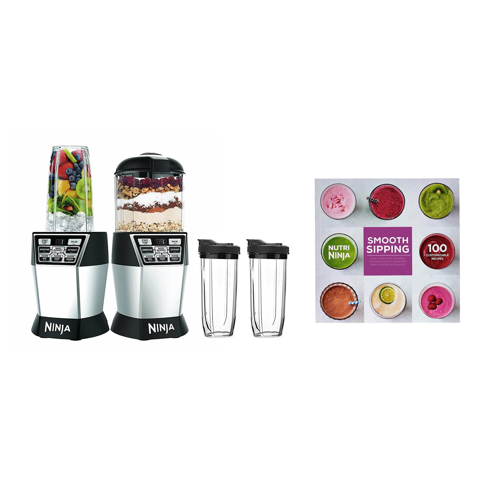 Ninja Nutri Ninja Nutri Bowl Duo Auto-IQ Blender with 2 Cups & 100 Recipe Book