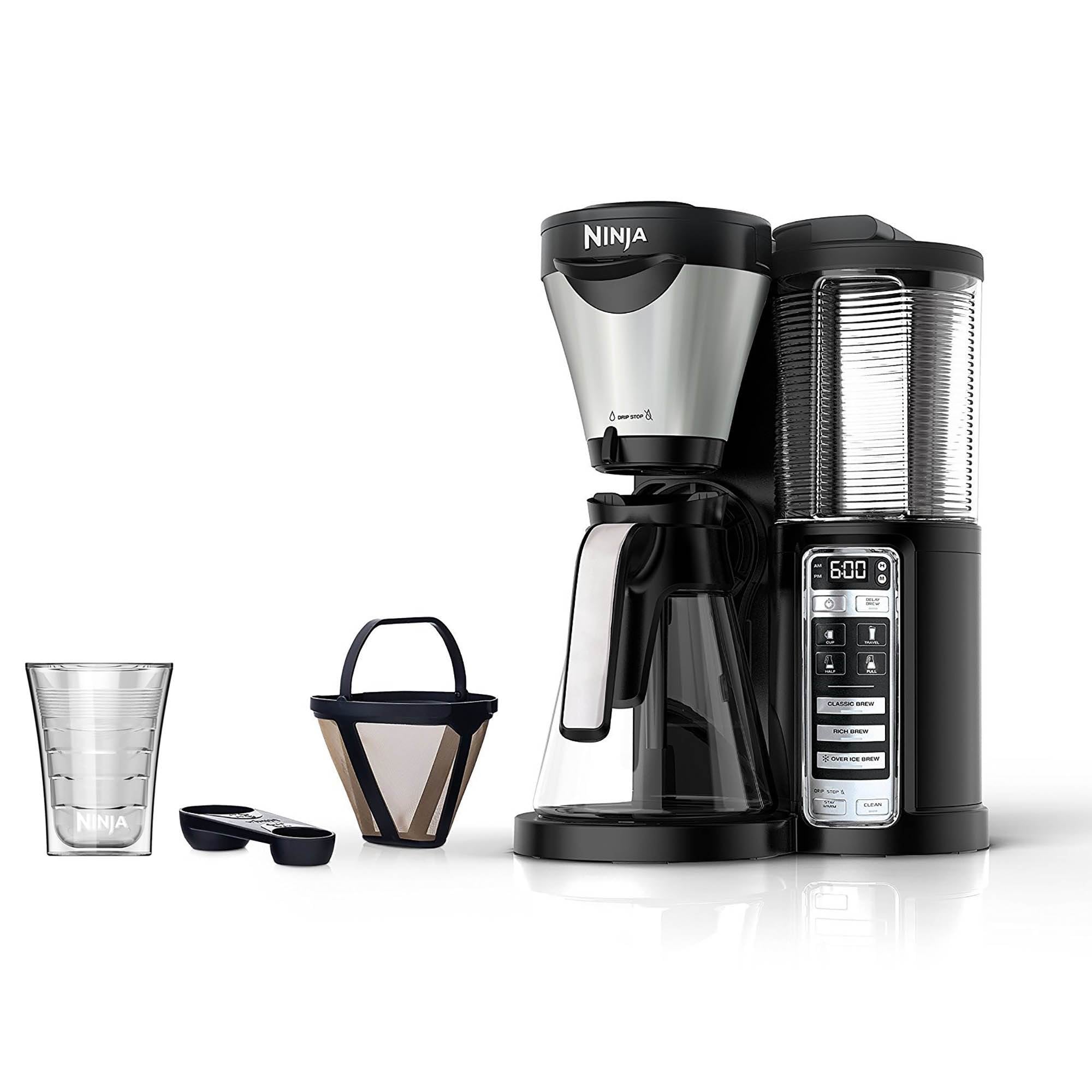 Ninja CF021 Auto-IQ 1-Touch Coffee Pot Brewer & 14 Ounce Plastic Insulated Cup