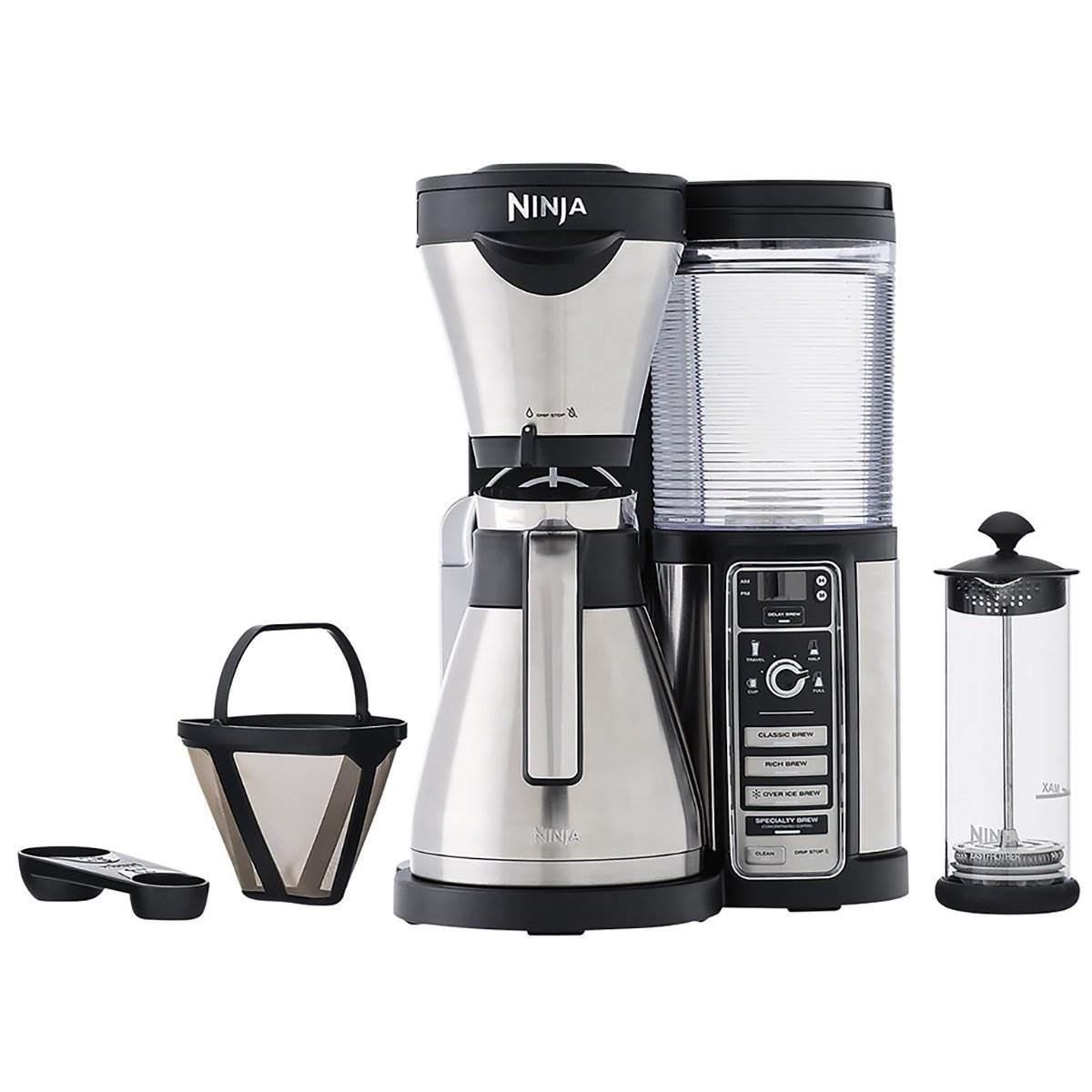 Ninja Coffee Bar with Stainless Steel Carafe & 14 Ounce Plastic Insulated Cup