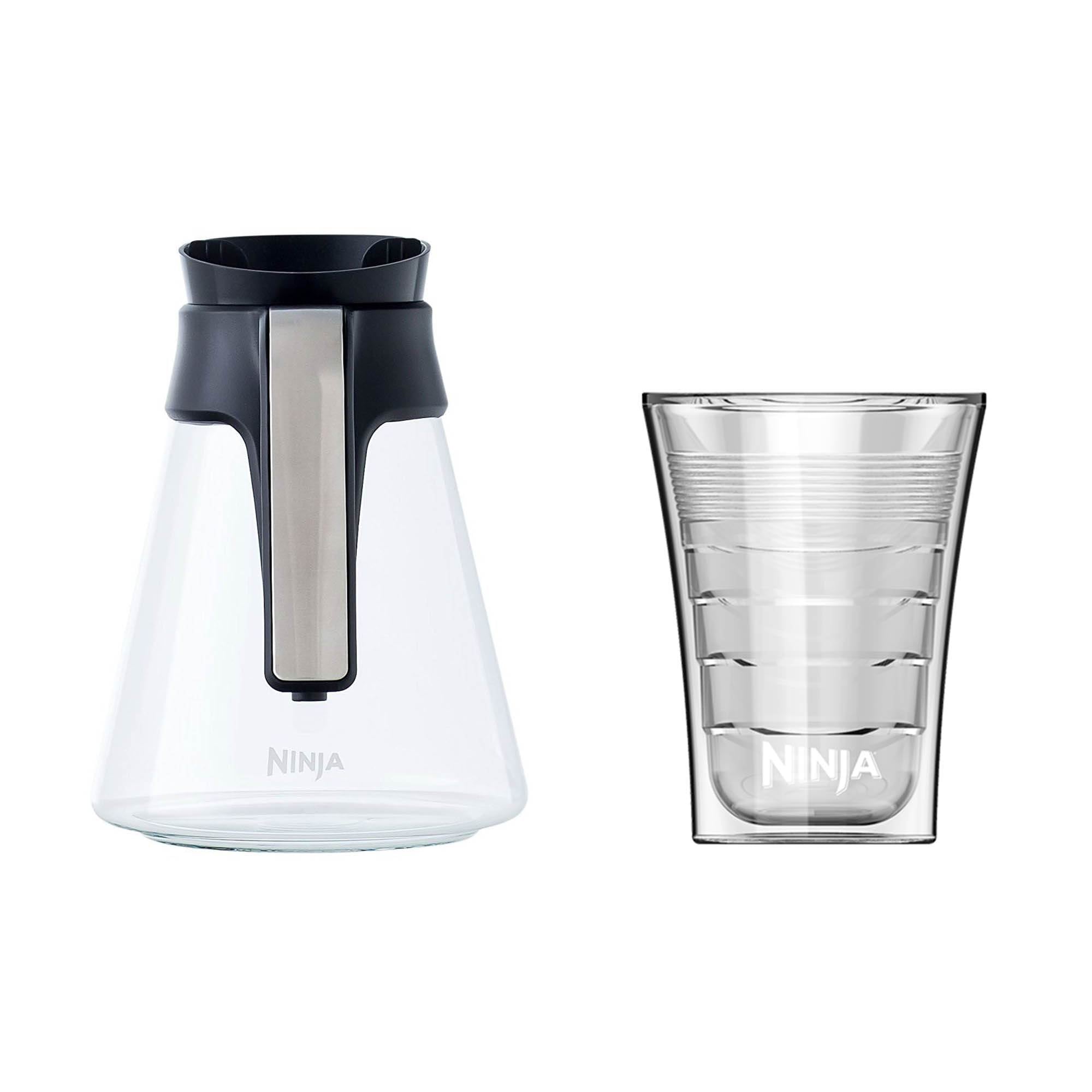 Ninja Coffee Bar Replacement Glass Carafe & 14 Ounce Plastic Insulated Cup