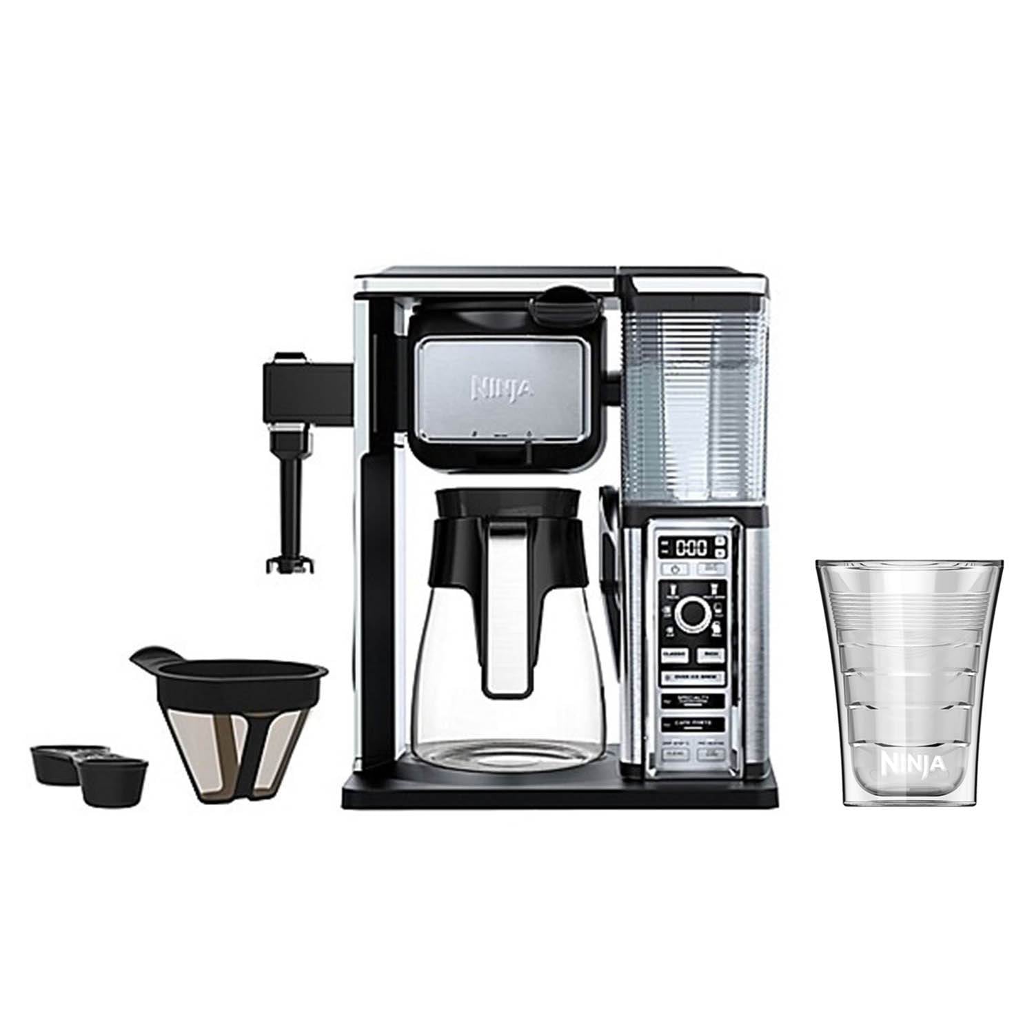Ninja Coffee Bar Glass Carafe System with Built-In Frother & 14 Oz Insulated Cup