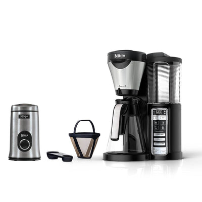 Ninja Auto-IQ 1-Touch Coffee Maker Brewer with Carafe & Push-Button Bean Grinder