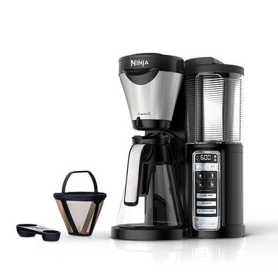 Ninja Auto-IQ 1-Touch Coffee Maker Brewer with Carafe & Push-Button Bean Grinder