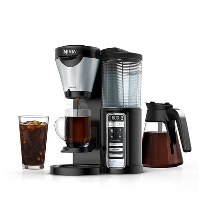 Ninja Auto-IQ 1-Touch Coffee Maker Brewer with Carafe & Push-Button Bean Grinder