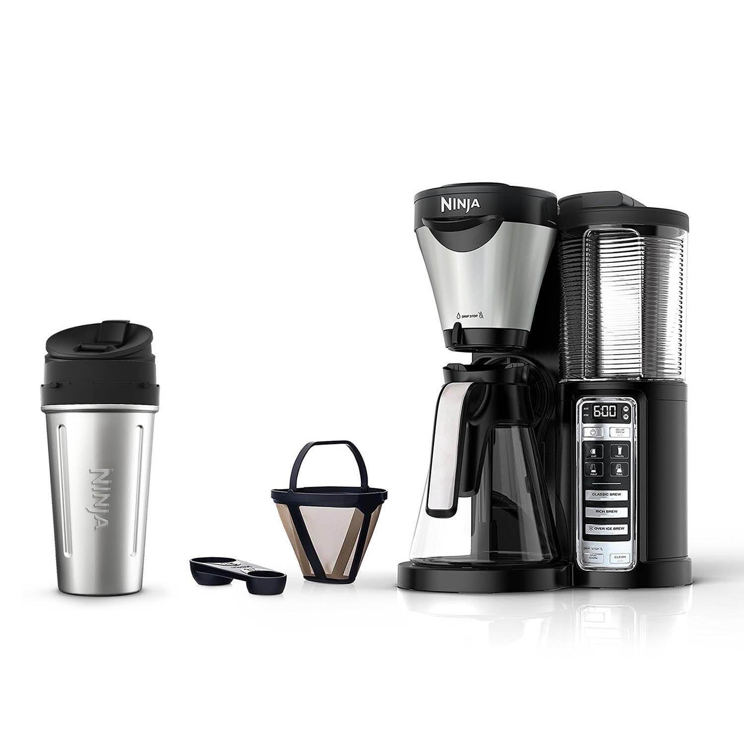 Ninja CF021 Auto-IQ 1-Touch Coffee Pot Brewer & 24 Oz Nutri Ninja Cup with Lid