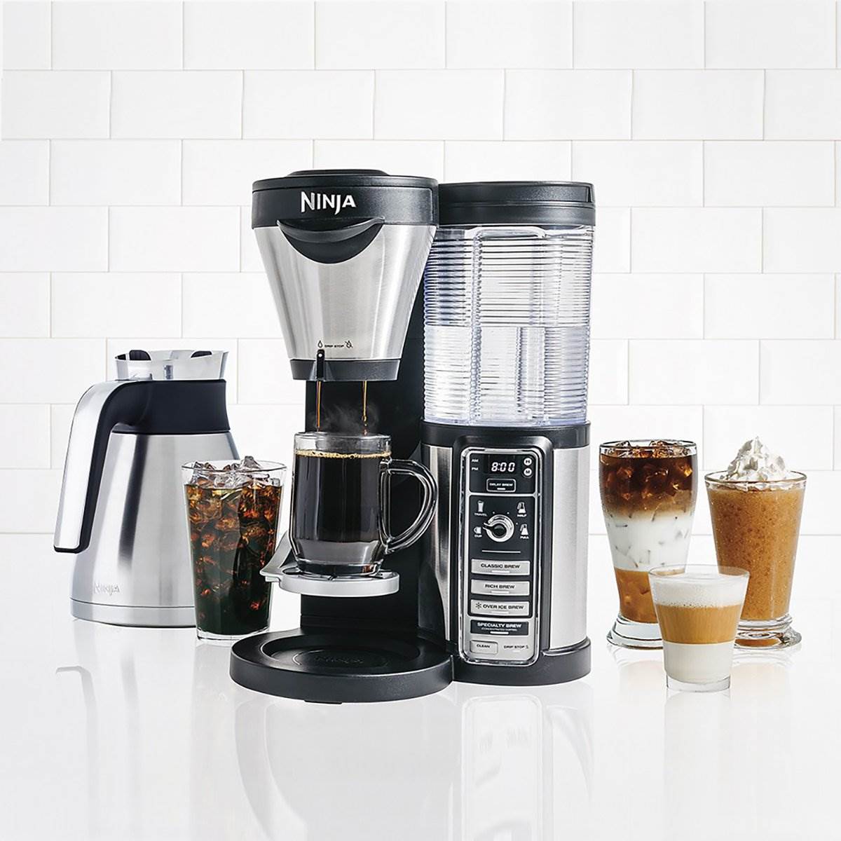 Ninja Coffee Bar with Stainless Steel Carafe & 24-Ounce Nutri Ninja To-Go Cup
