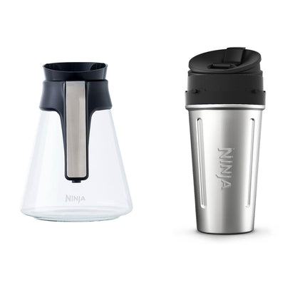 Ninja Coffee Bar Replacement Glass Carafe & 24-Ounce Nutri Ninja To-Go Cup