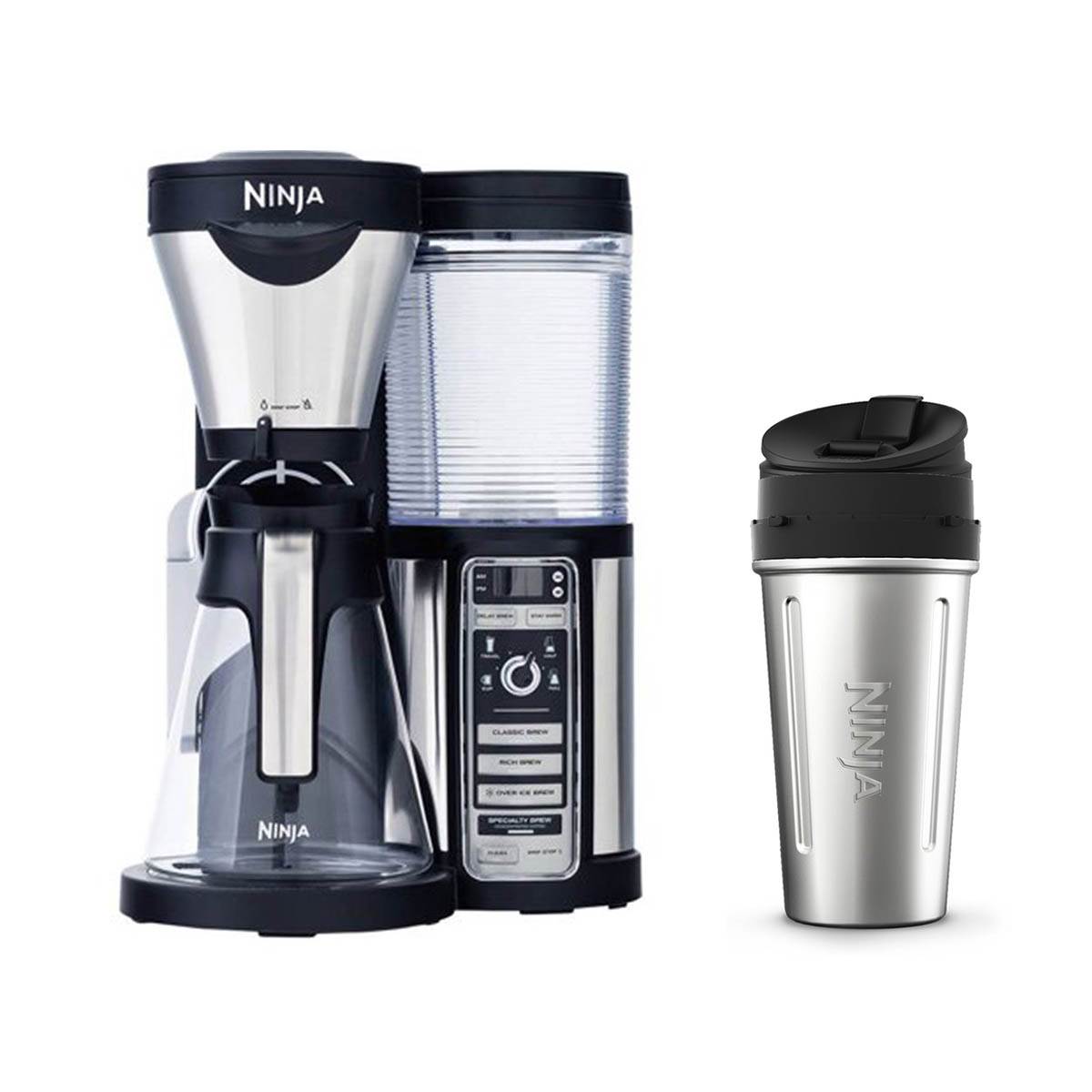 Ninja Coffee Bar Auto-iQ Brewer with Carafe, Frother, and Tumbler & 24-Ounce Cup