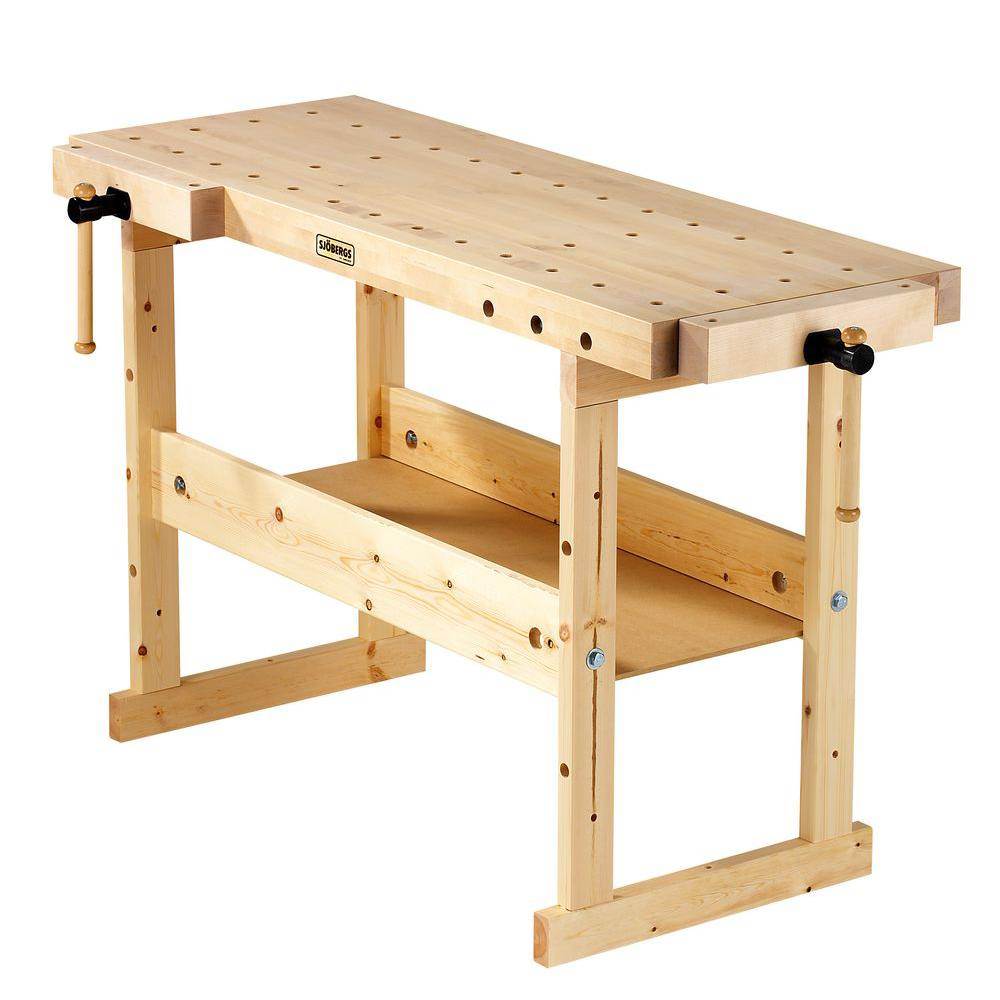 Sjobergs Nordic Plus 1450 Birch Wood Compact Tools Workbench (Open Box)