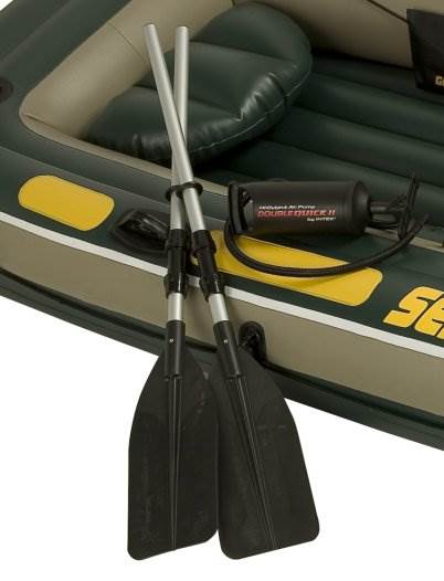 INTEX Seahawk 4 Inflatable Rafting/Fishing Boat Set (Open Box) (4 Pack)