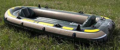 INTEX Seahawk 4 Inflatable Rafting/Fishing Boat Set (Open Box) (6 Pack)
