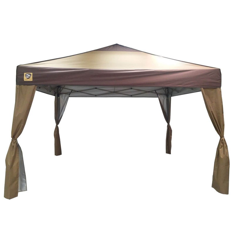 Z- Shade 10Ft x 10Ft Lawn and Garden Outdoor Portable Canopy with Skirts, Tan - VMInnovations