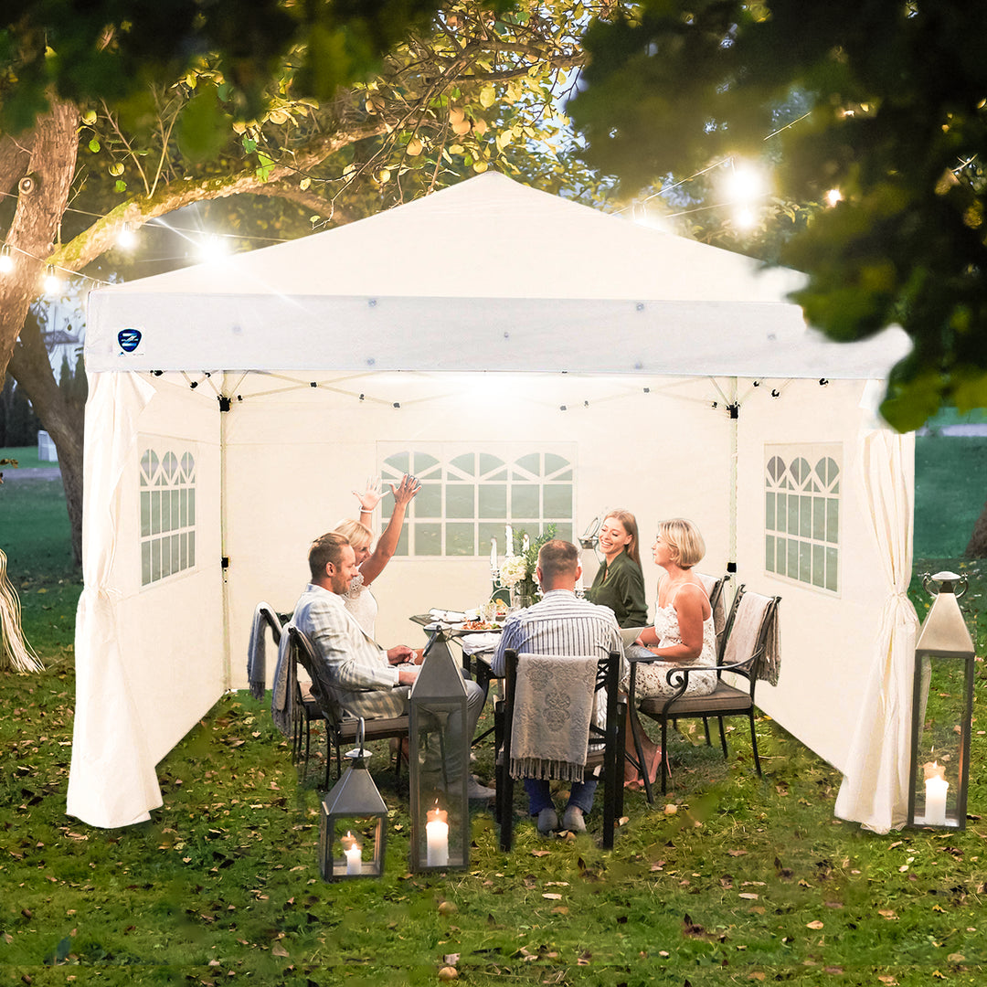 Z Shade Venture 12 x 10 Foot Lawn Garden Event Outdoor Pop Up Canopy Tent, White