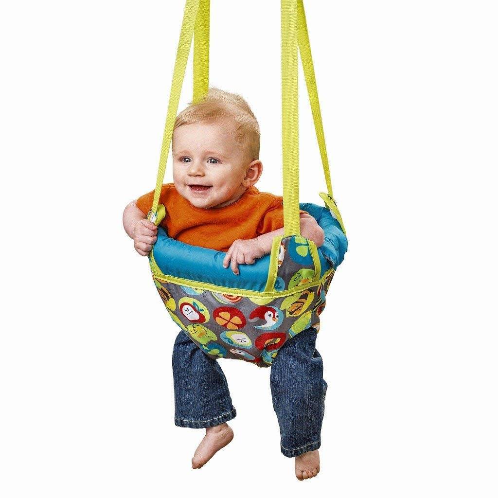 Evenflo Johnny Jump Up Doorway Door Jumper Exerciser Activity Center, Bumbly - VMInnovations