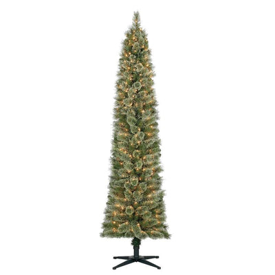 Home Heritage Stanley 7' Artificial Pine Pre Lit Christmas Tree & Storage Bag