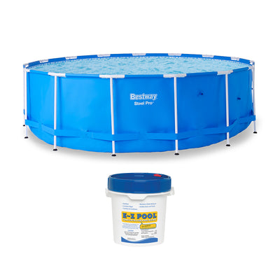Bestway Steel Pro 15-Foot x 48" Round Frame Above Ground Swimming Pool (No Pump) - VMInnovations