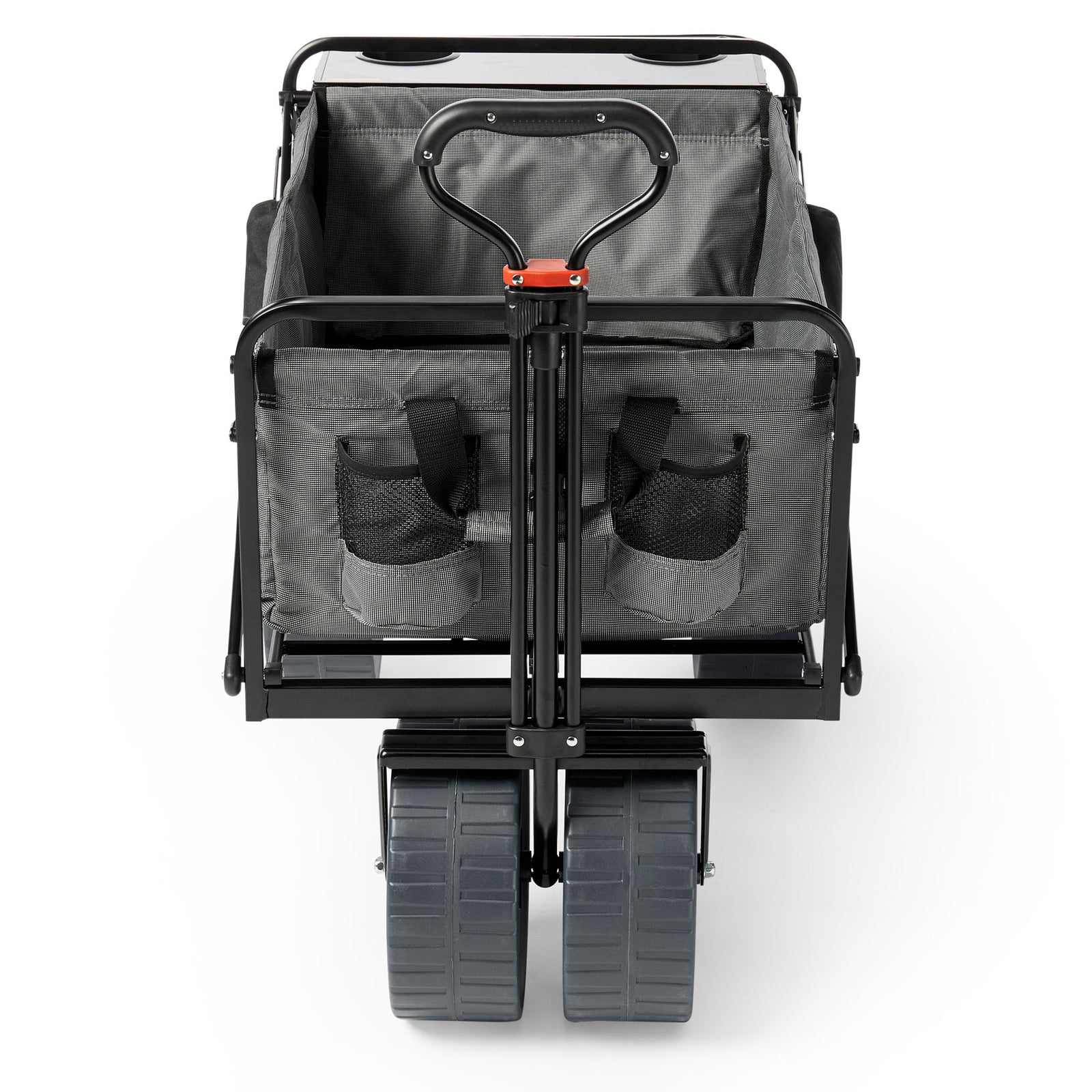 Mac Sports Collapsible All Terrain Beach Utility Wagon Cart with Table, Grey - VMInnovations